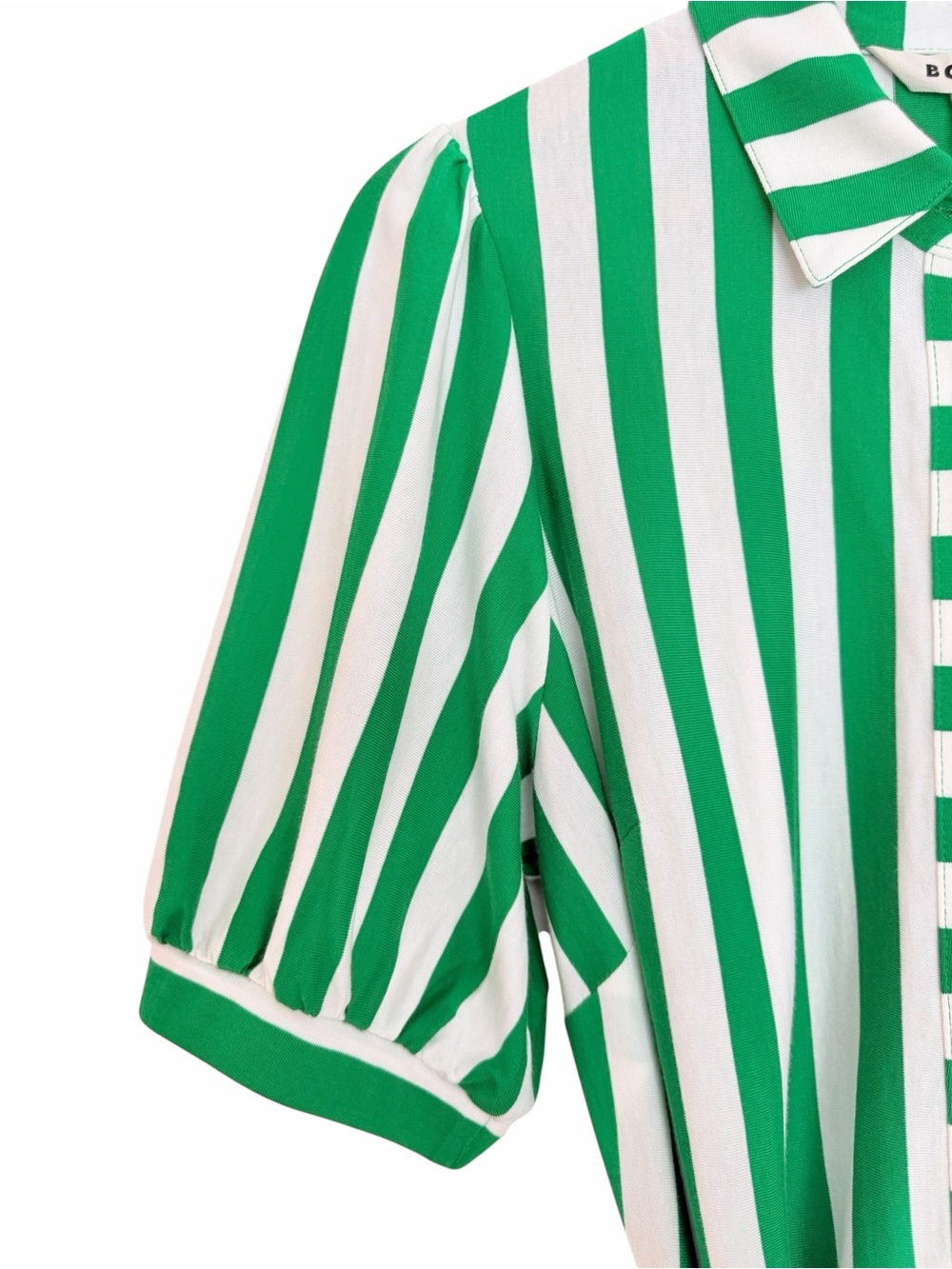 NWT Boden LIBBY Green & White Striped Midi Shirt Dress Sz 10R - Picture 10 of 16